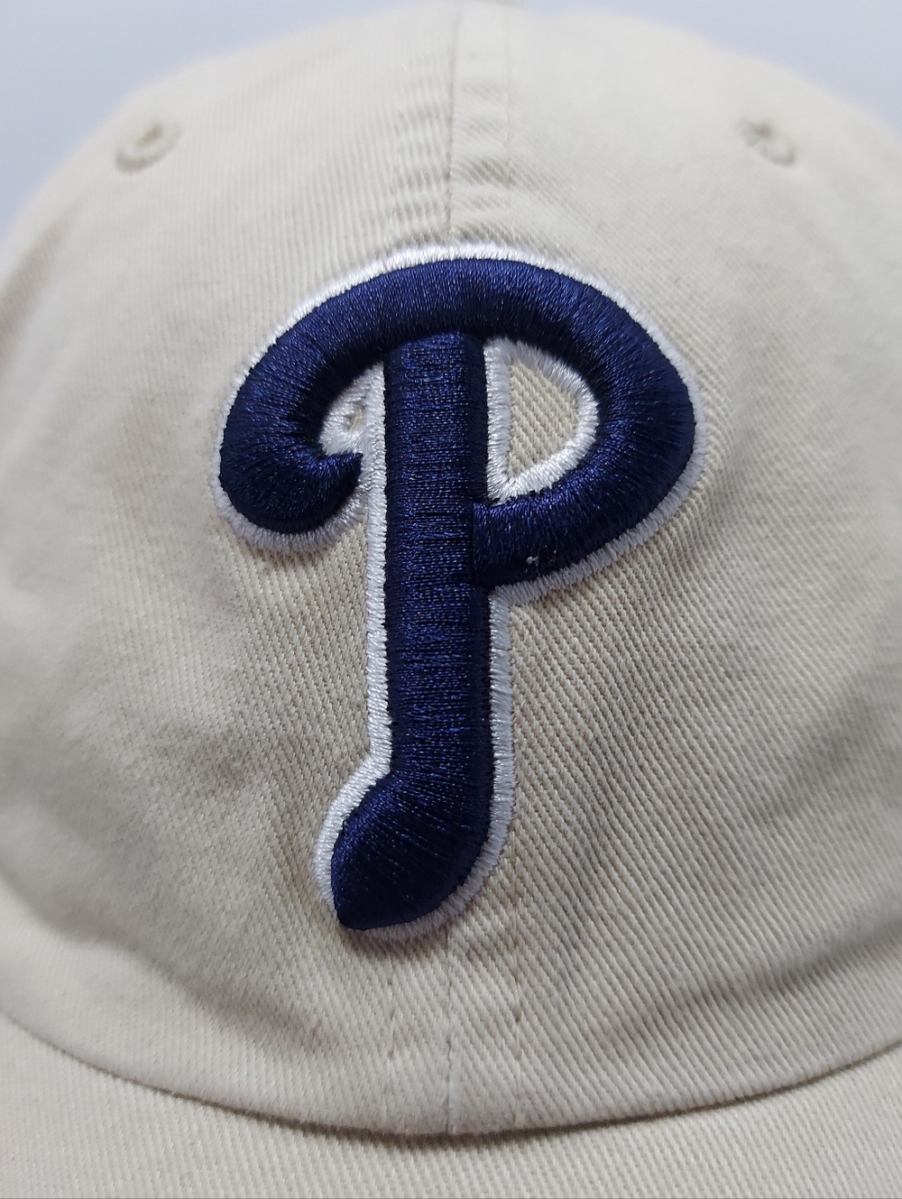 PHILADELPHIA PHILLIES Khaki Cap Hat VTG Twin Enterprises Fitted Adult Medium
